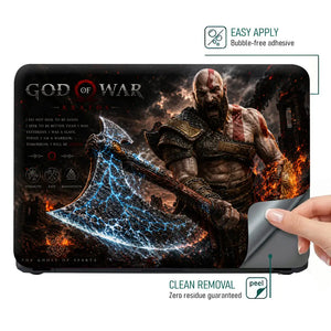 Gaming God Of War Kratos Leviathan Axe Lightning Laptop Skin - View 4