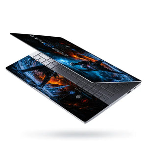 Gaming God Of War Kratos Lifting Axe Ice Laptop Skin - View 3
