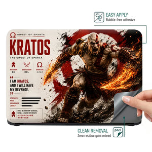 Gaming God Of War Kratos My Revenge Laptop Skin - View 4