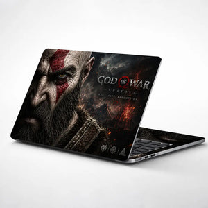 Gaming God Of War Kratos Rage Fate Crack Face Laptop Skin - View 1