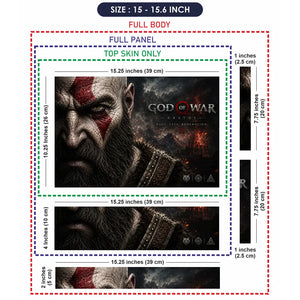 Gaming God Of War Kratos Rage Fate Crack Face Laptop Skin - View 8