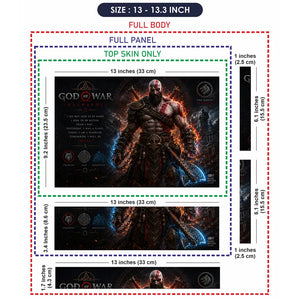Gaming God Of War Kratos Ragnarok Stand Laptop Skin - View 6