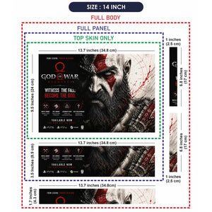 Gaming God Of War Kratos Ragnarok Witness Fall Laptop Skin - View 7