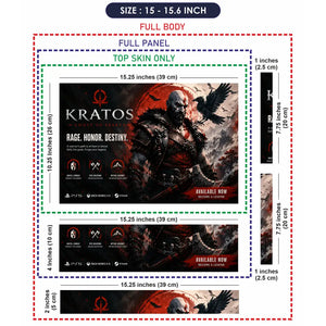 Gaming God Of War Kratos Raven Honor Destiny Laptop Skin - View 8