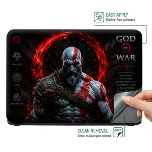Gaming God Of War Kratos Reborn Runes Laptop Skin - View 4