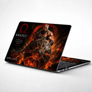 Gaming God Of War Kratos Shield Hammer Laptop Skin - View 1