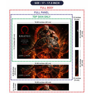 Gaming God Of War Kratos Shield Hammer Laptop Skin - View 9
