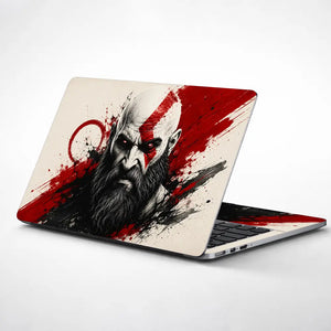 Gaming God Of War Kratos Splash Art Face Laptop Skin - View 1