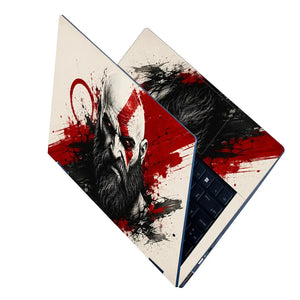 Gaming God Of War Kratos Splash Art Face Laptop Skin - View 2