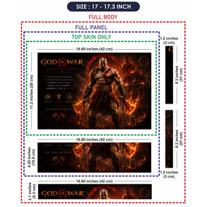 Gaming God Of War Kratos Temple Background Laptop Skin - View 9