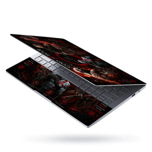 Gaming God Of War Kratos Trinity Past Present Laptop Skin - View 3