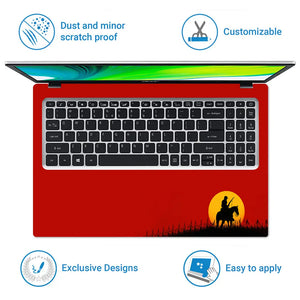 Gaming Red Dead 2 Cowboy Sunset Laptop Skin - View 5