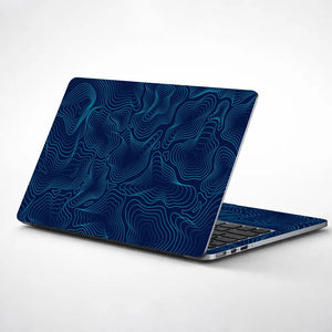 Geometric Lines On Dark Background Laptop Skin - View 1