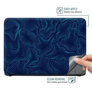 Geometric Lines On Dark Background Laptop Skin - View 4