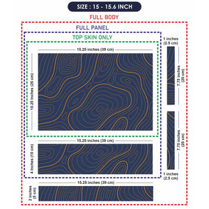 Geometric Lines On Deep Blue Background Laptop Skin - View 8