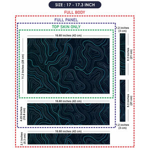 Geometric Waves On Dark Background Laptop Skin - View 9