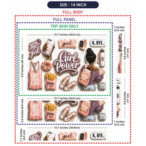 Girl Power Stickers Laptop Skin - View 7