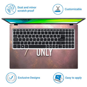 Good Vibes Only Rose Laptop Skin - View 5