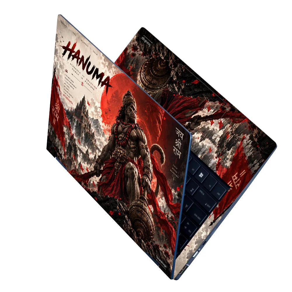 Hanuman Devotion Ascendant Laptop Skin - View 2
