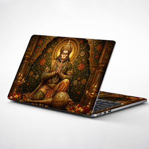 Hanuman Folded Hands in Golden Temple Laptop Skin - View 1
