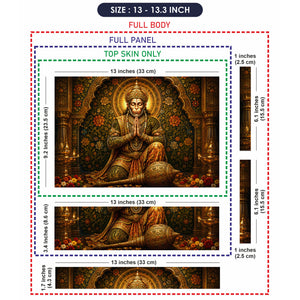 Hanuman Folded Hands in Golden Temple Laptop Skin - View 6