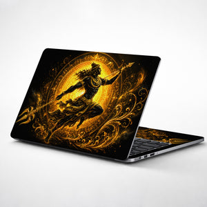 Hanuman Leap Spear Gold Laptop Skin - View 1