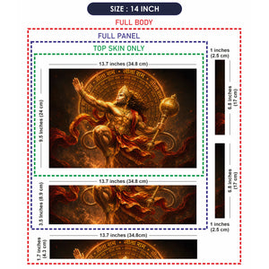 Hanuman Mace Sita Ram Mandala Laptop Skin - View 7