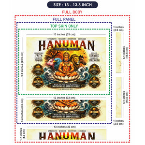 Hanuman Panchatatva Five Animal Heads Poster Laptop Skin - View 6