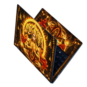 Hanuman Panchmukhi Sunburst Halo with Bells Laptop Skin - View 2
