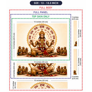 Hanuman Ram Naam Chakra with Vanar Sena Laptop Skin - View 6