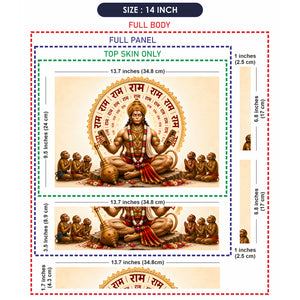 Hanuman Ram Naam Chakra with Vanar Sena Laptop Skin - View 7
