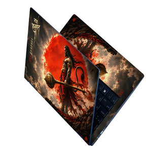 Hanuman Red Moon Mace Hindi Laptop Skin - View 2