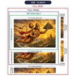Hanuman Sanjeevani Mountain Flight Laptop Skin - View 7