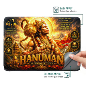 Hanuman The Eternal Protector Poster Laptop Skin - View 4