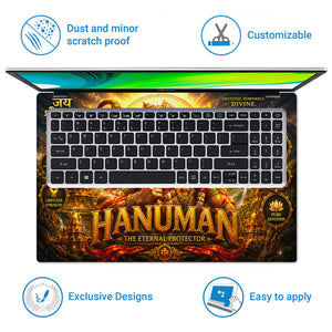 Hanuman The Eternal Protector Poster Laptop Skin - View 5