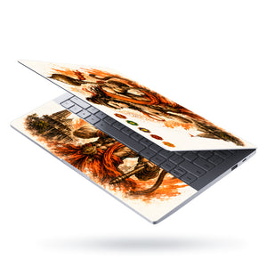Hanuman Watercolor Warrior with Gada Temple Laptop Skin - View 3