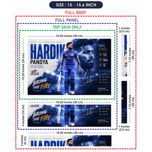 Hardik Pandya Bring The Fire Laptop Skin - View 8