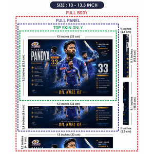 Hardik Pandya IPL Champion Stat Laptop Skin - View 6