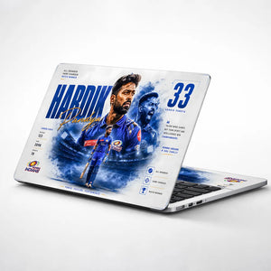 Hardik Pandya Power Passion White Laptop Skin - View 1