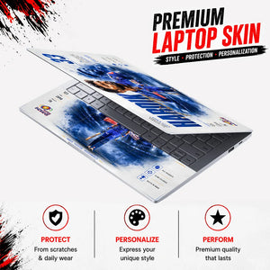 Hardik Pandya Power Passion White Laptop Skin - View 3