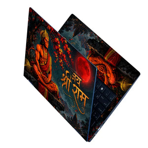 Hindu Hanuman Blood Moon Night Laptop Skin - View 2