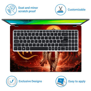 Hindu Hanuman Ram Temple Walk Laptop Skin - View 5
