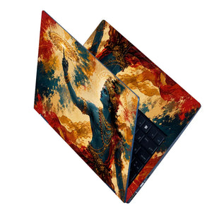 Hindu Krishna Sudarshana Chakra Splash Laptop Skin - View 2