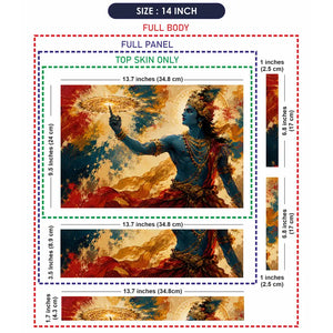 Hindu Krishna Sudarshana Chakra Splash Laptop Skin - View 7