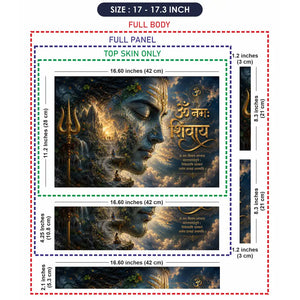 Hindu Shiva Om Namah Shivaya Cosmic Laptop Skin - View 9