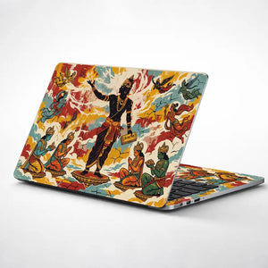Hindu Vishnu Devotees Pop Art Laptop Skin - View 1