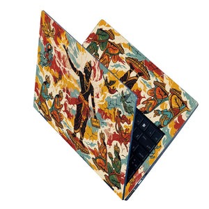 Hindu Vishnu Devotees Pop Art Laptop Skin - View 2