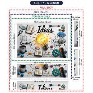 Ideas Creativity Doodles Laptop Skin - View 9