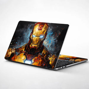 Iron Man Brush Stroke Art Laptop Skin - View 1