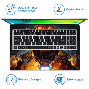 Iron Man Brush Stroke Art Laptop Skin - View 5